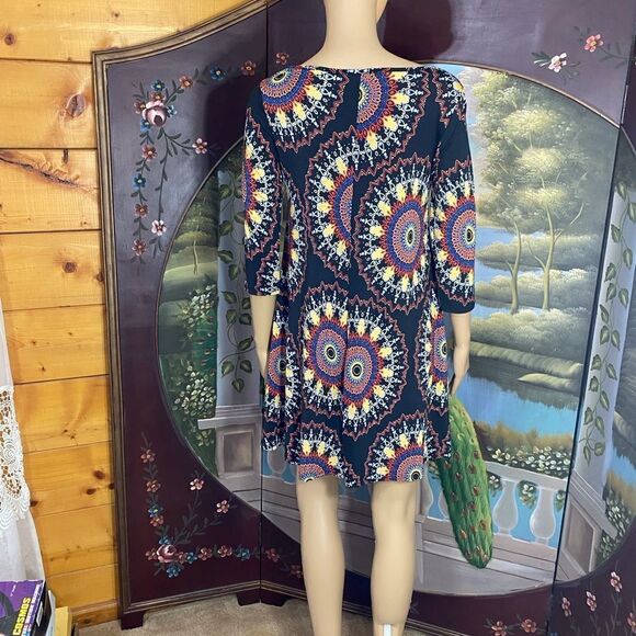 Mandala Print Mini Dress Small - Picture 2 of 8